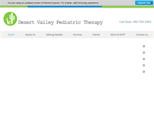 Tablet Screenshot of dvpediatrictherapy.com